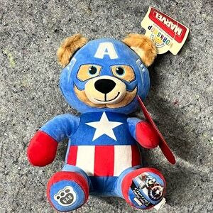 Build-A-Bear Captain America 9” Plush 2016, Shield, Marvel Avengers, Tags